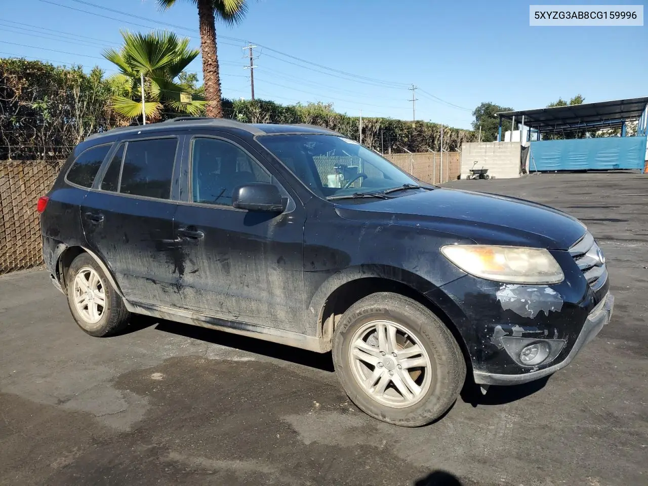 5XYZG3AB8CG159996 2012 Hyundai Santa Fe Gls