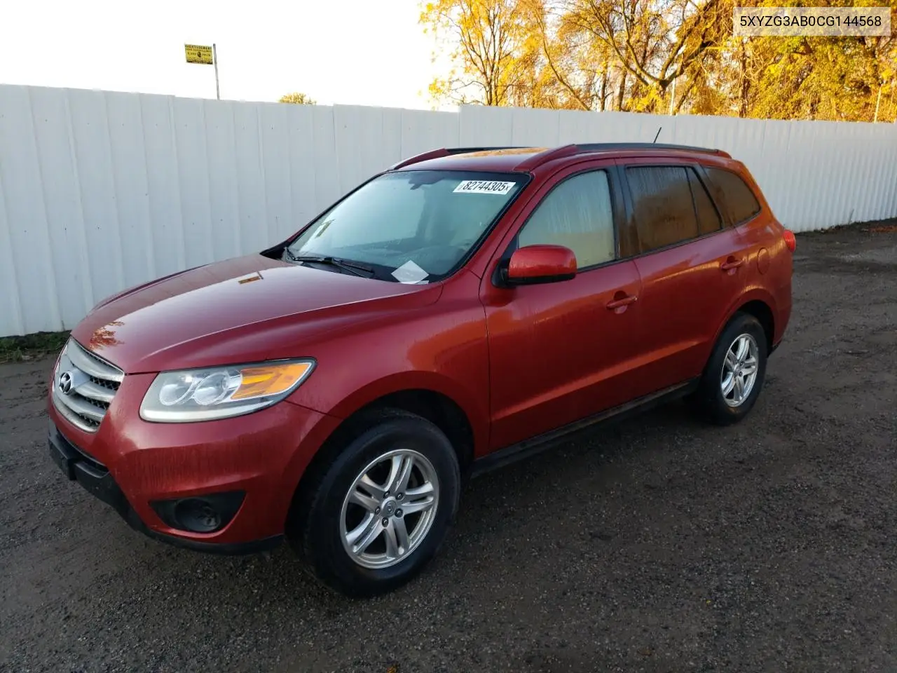 5XYZG3AB0CG144568 2012 Hyundai Santa Fe Gls