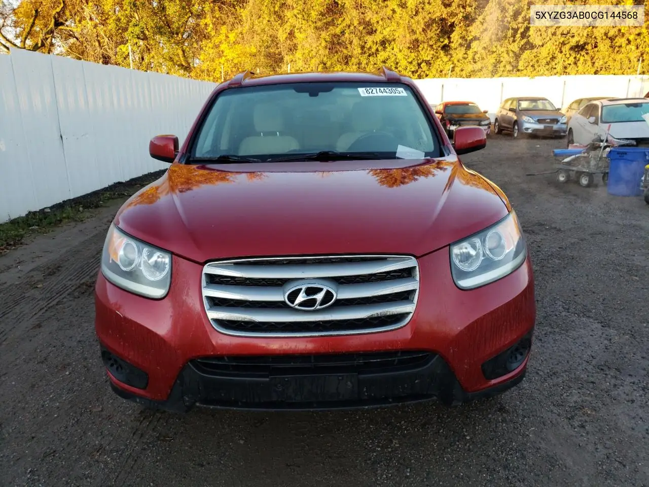 5XYZG3AB0CG144568 2012 Hyundai Santa Fe Gls