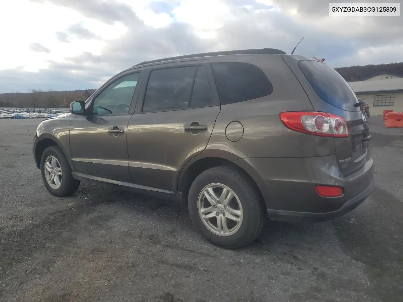 5XYZGDAB3CG125809 2012 Hyundai Santa Fe Gls
