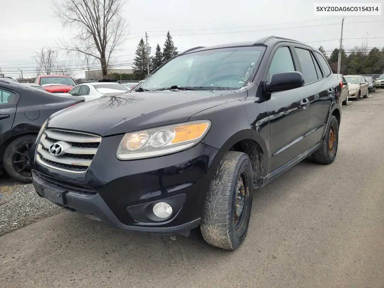 5XYZGDAG6CG154314 2012 Hyundai Santa Fe Gls