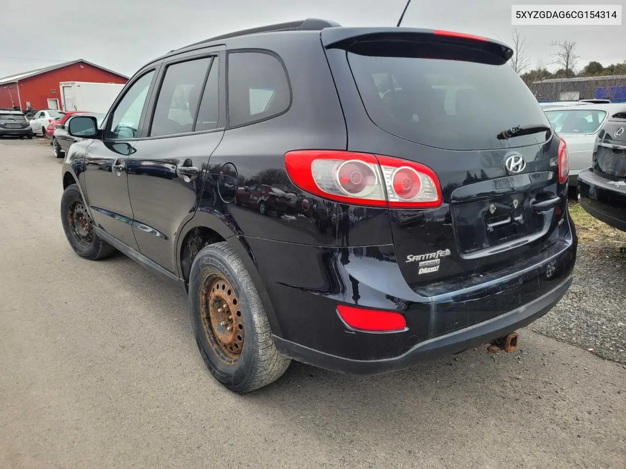 5XYZGDAG6CG154314 2012 Hyundai Santa Fe Gls