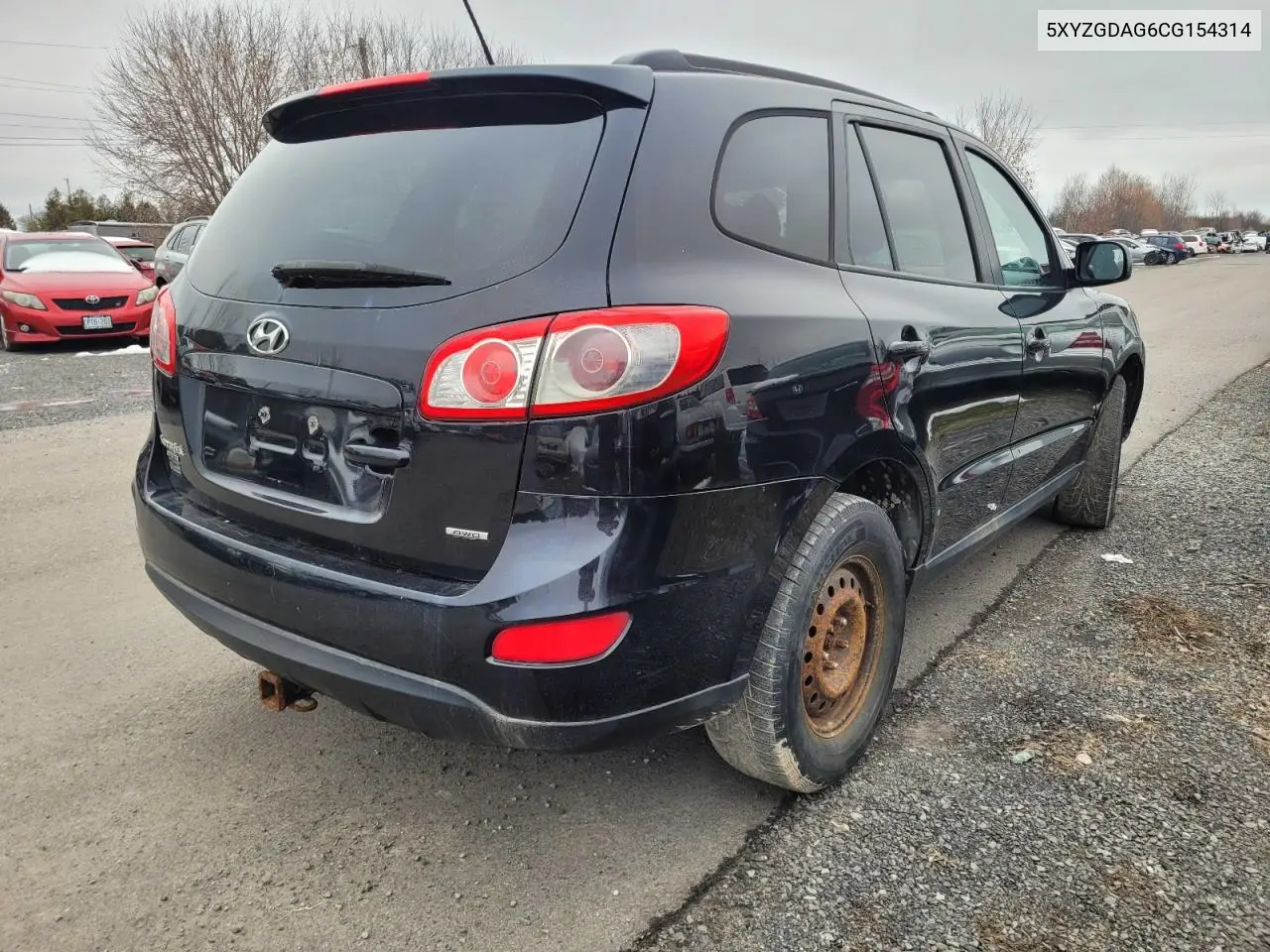 5XYZGDAG6CG154314 2012 Hyundai Santa Fe Gls