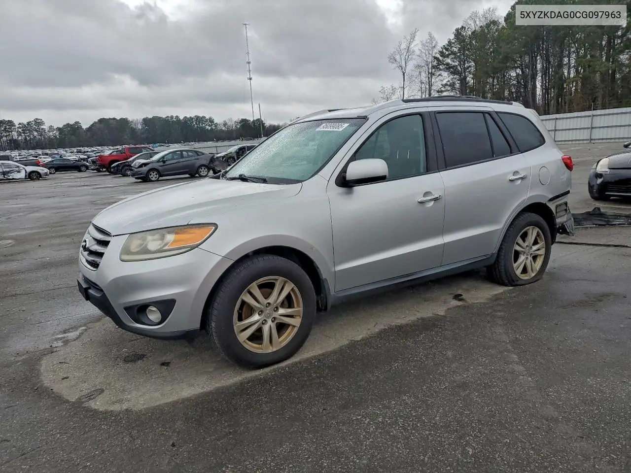 5XYZKDAG0CG097963 2012 Hyundai Santa Fe Limited
