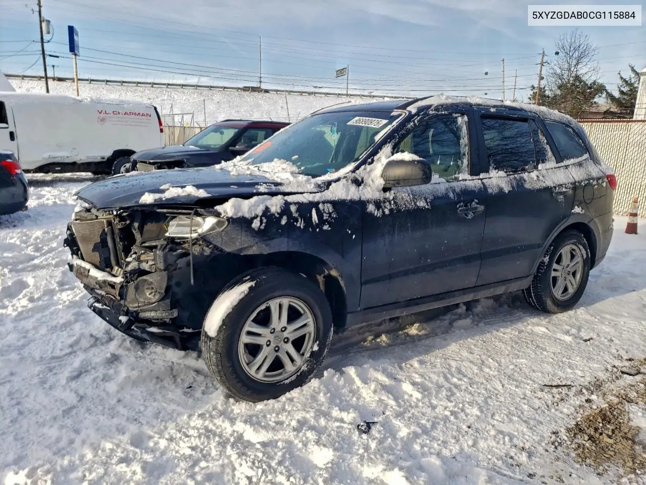 5XYZGDAB0CG115884 2012 Hyundai Santa Fe Gls