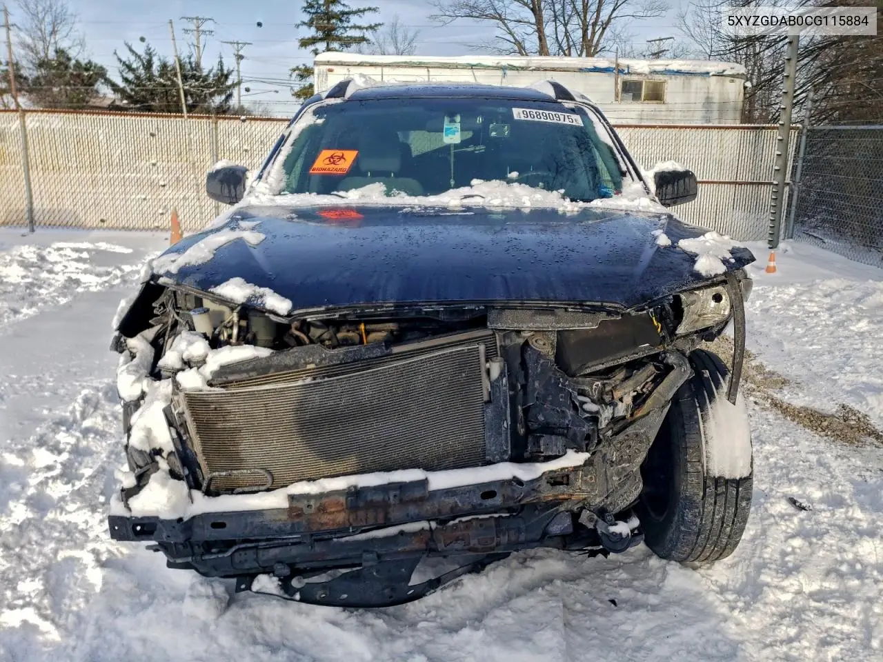5XYZGDAB0CG115884 2012 Hyundai Santa Fe Gls