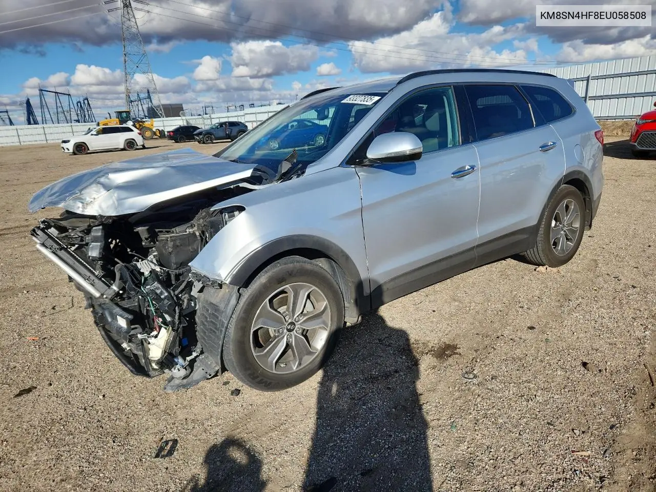 KM8SN4HF8EU058508 2014 Hyundai Santa Fe Gls