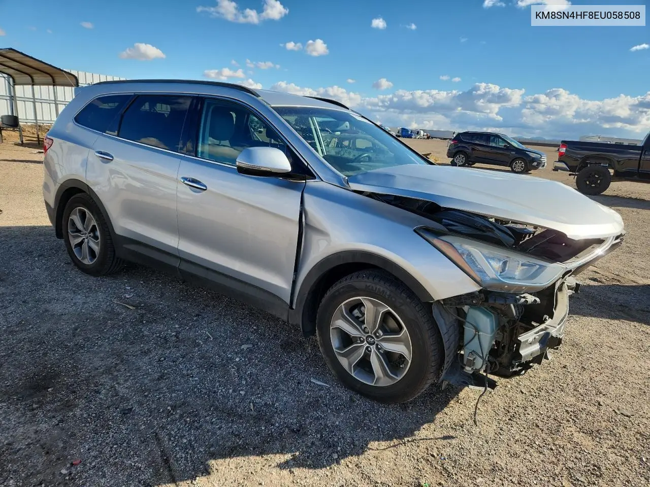 KM8SN4HF8EU058508 2014 Hyundai Santa Fe Gls