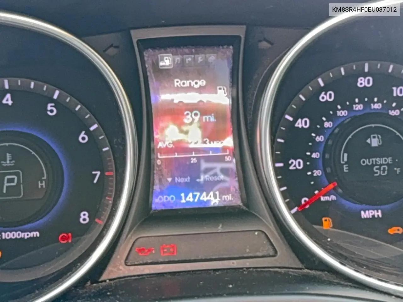 KM8SR4HF0EU037012 2014 Hyundai Santa Fe Gls