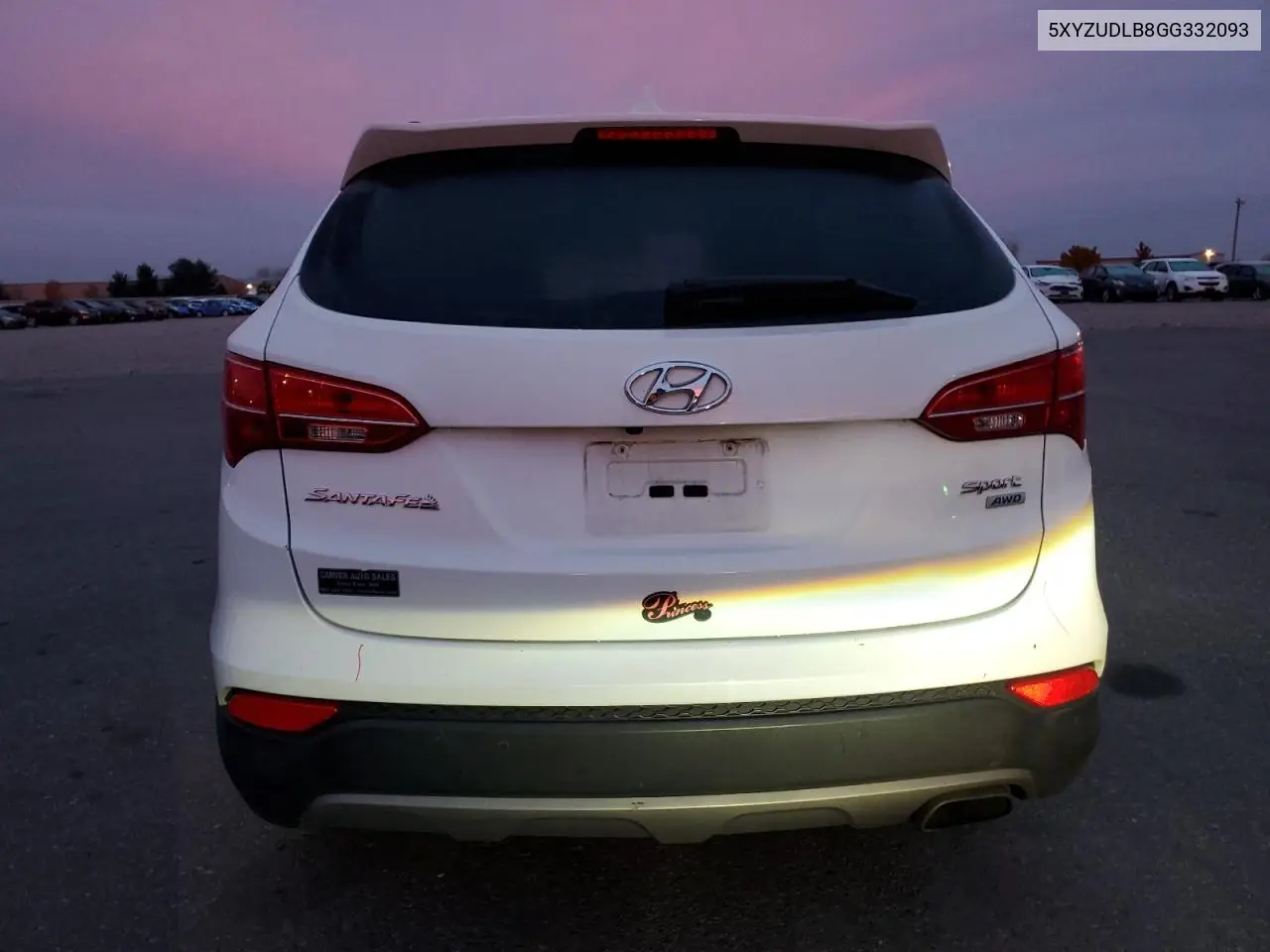 5XYZUDLB8GG332093 2016 Hyundai Santa Fe Sport