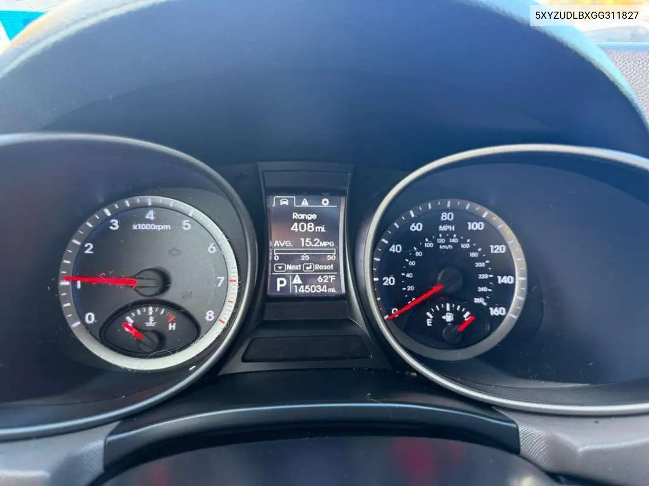 5XYZUDLBXGG311827 2016 Hyundai Santa Fe Sport