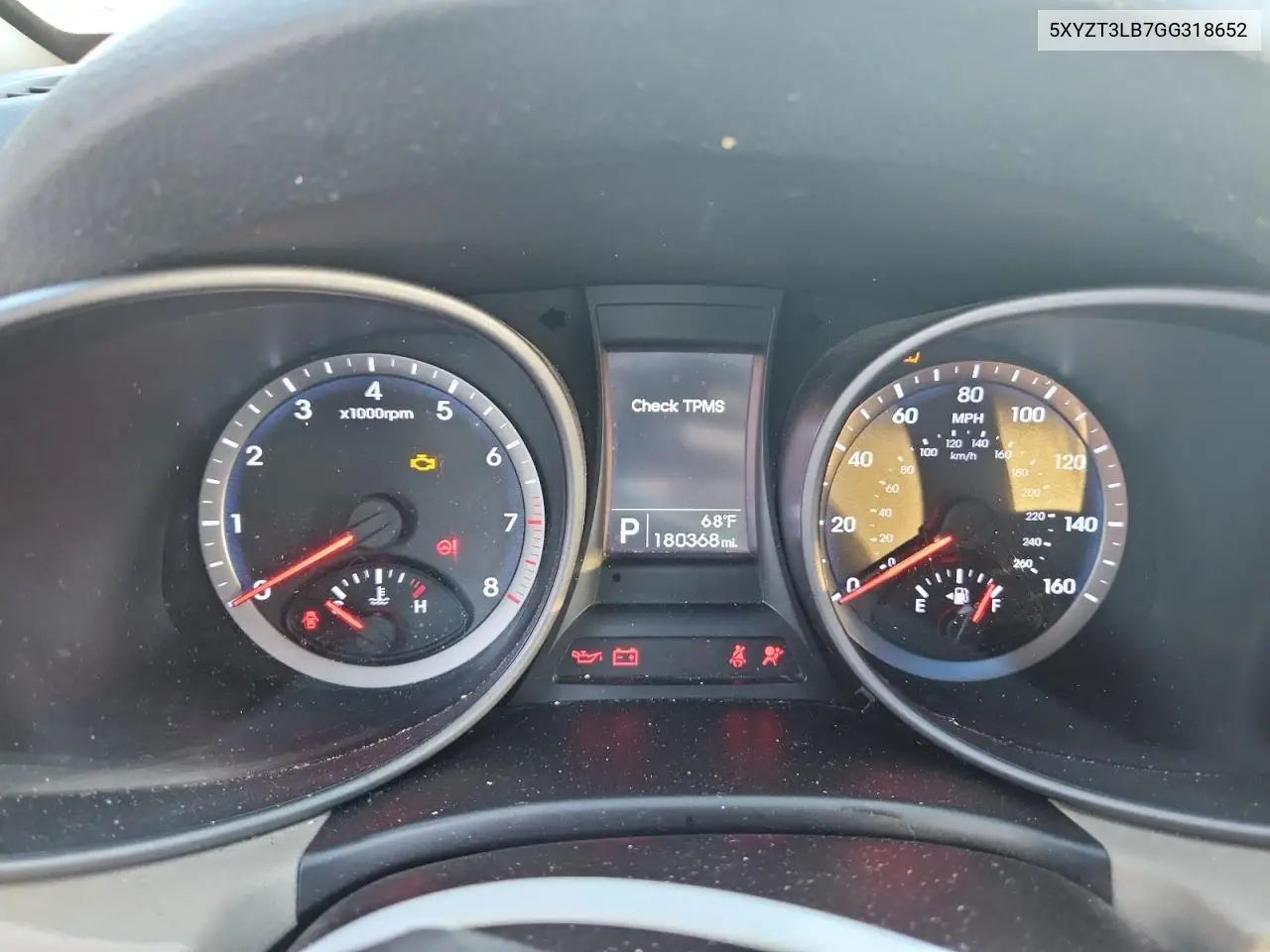 5XYZT3LB7GG318652 2016 Hyundai Santa Fe Sport