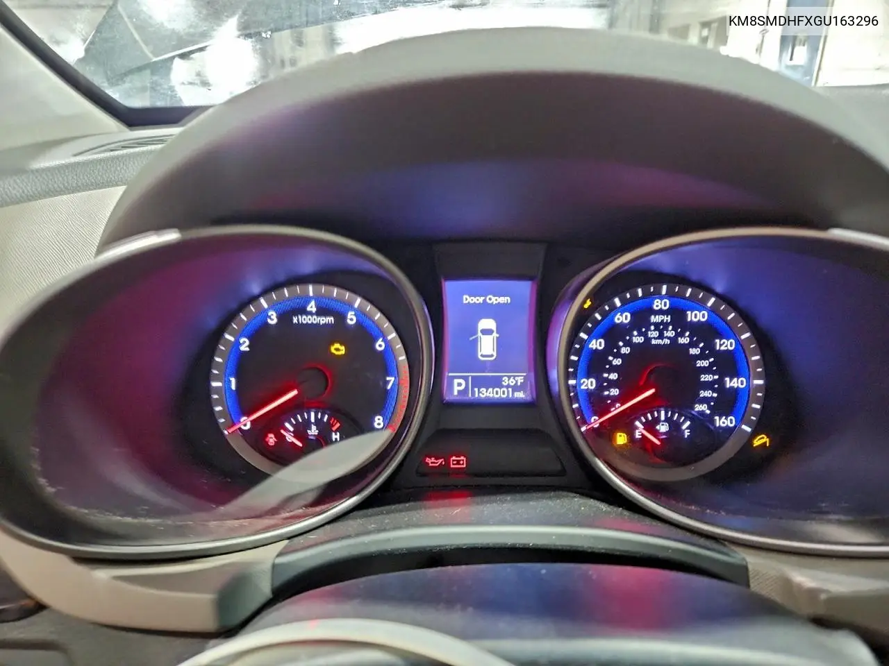 KM8SMDHFXGU163296 2016 Hyundai Santa Fe Se