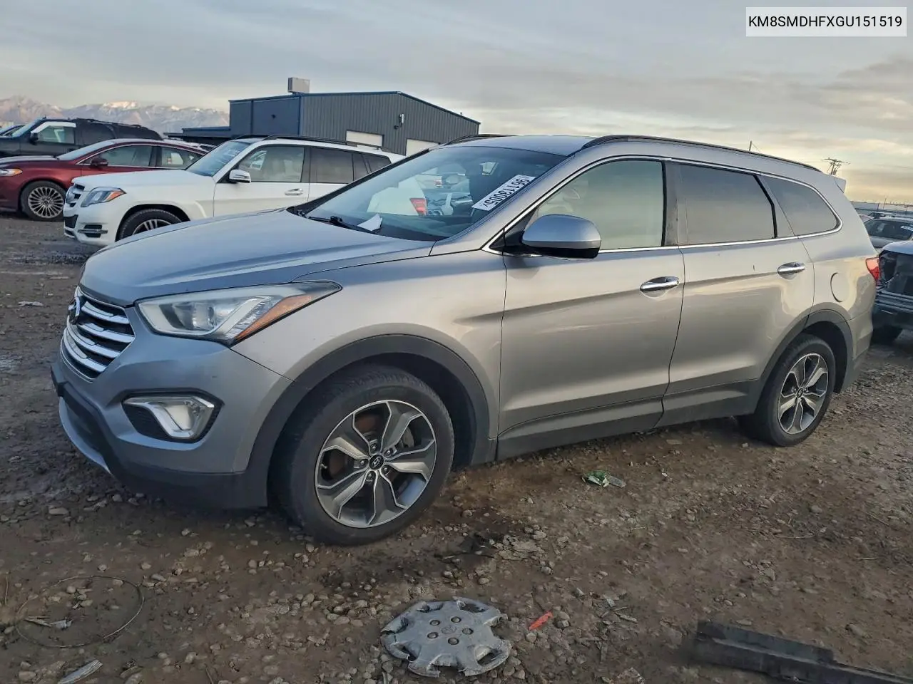 KM8SMDHFXGU151519 2016 Hyundai Santa Fe Se