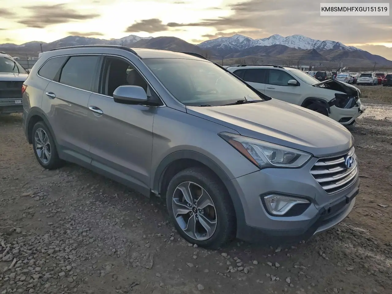 KM8SMDHFXGU151519 2016 Hyundai Santa Fe Se