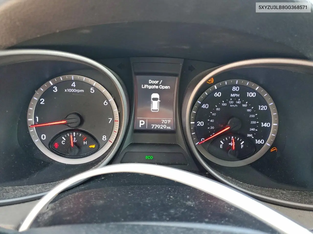 5XYZU3LB8GG368571 2016 Hyundai Santa Fe Sport