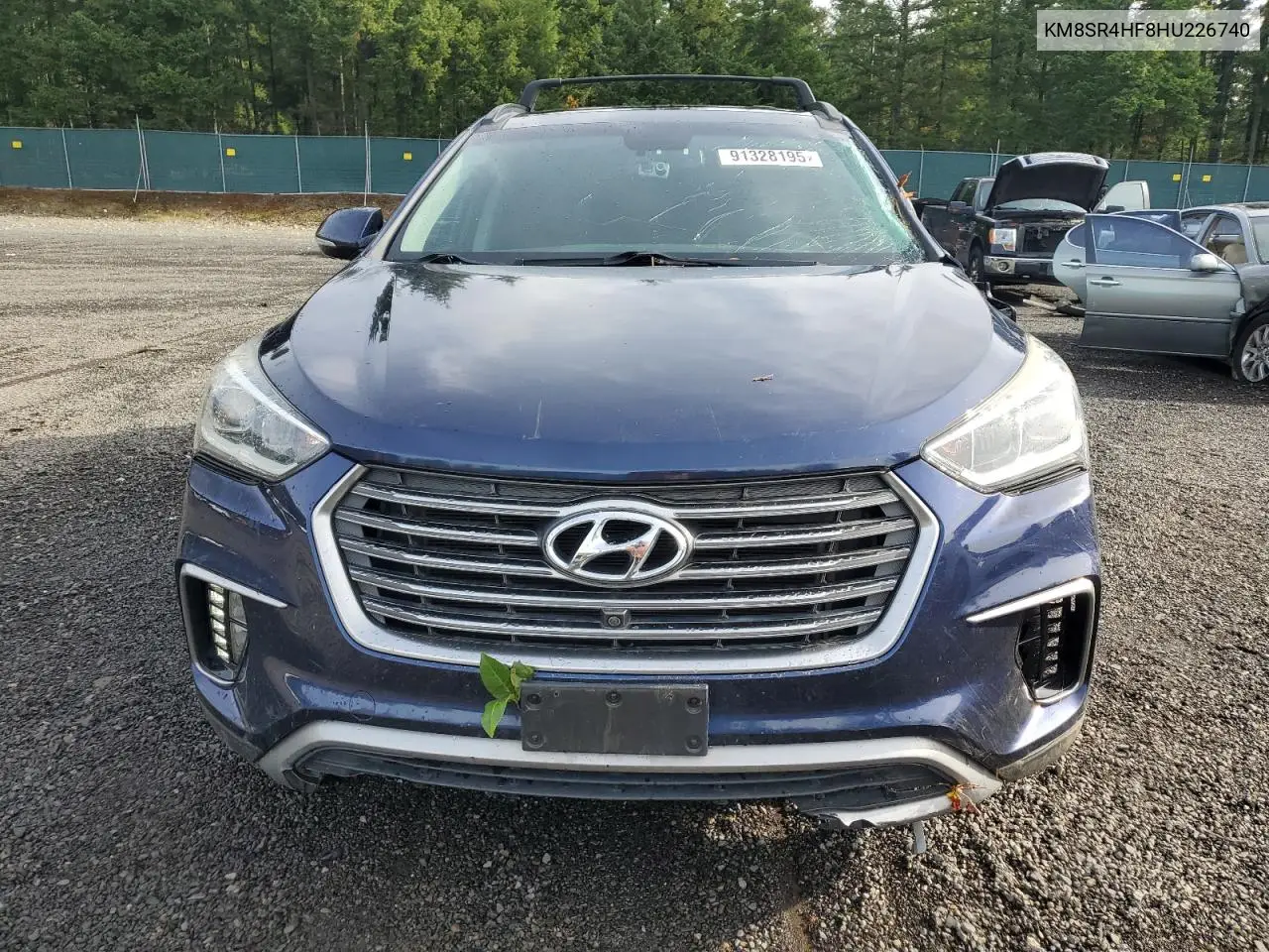 KM8SR4HF8HU226740 2017 Hyundai Santa Fe Se Ultimate