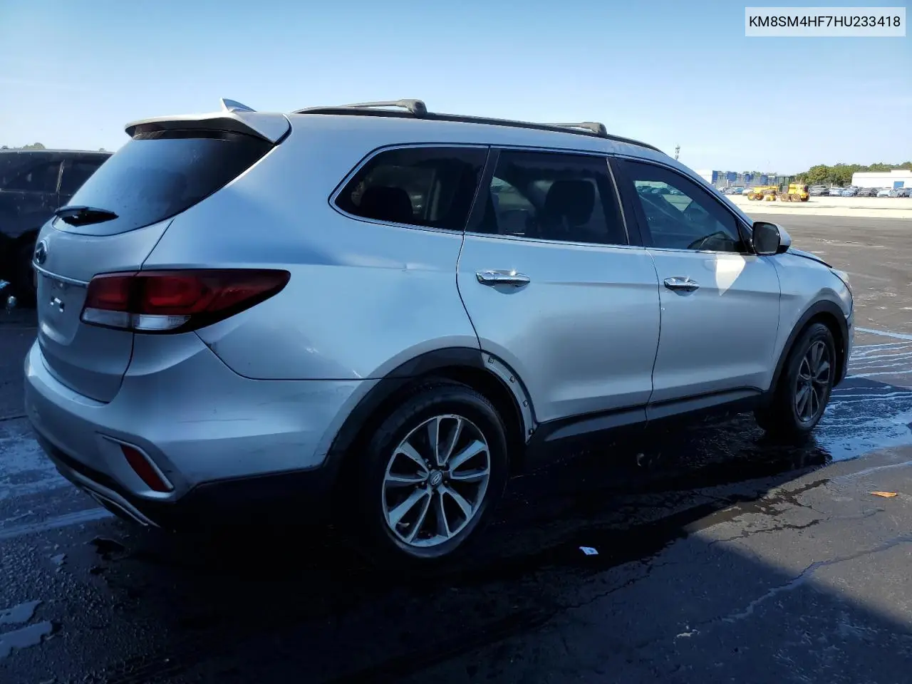 KM8SM4HF7HU233418 2017 Hyundai Santa Fe Se