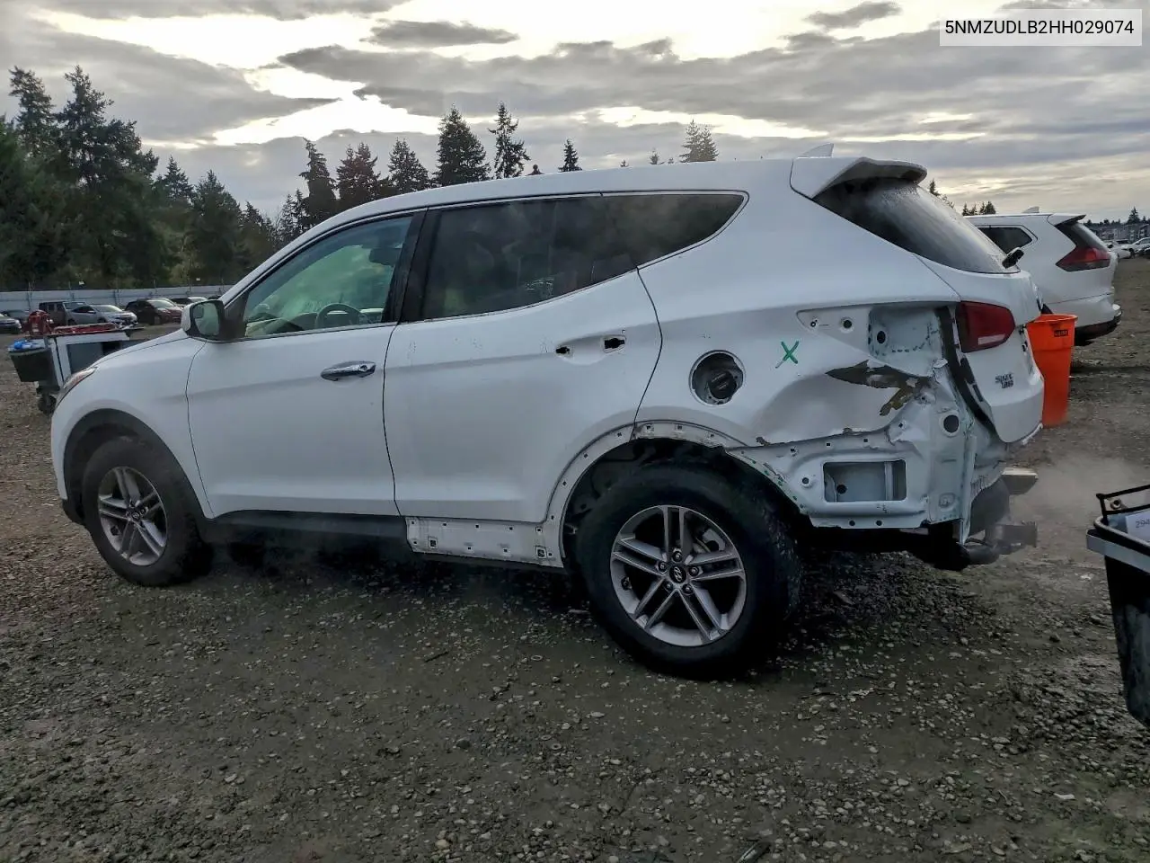 5NMZUDLB2HH029074 2017 Hyundai Santa Fe Sport