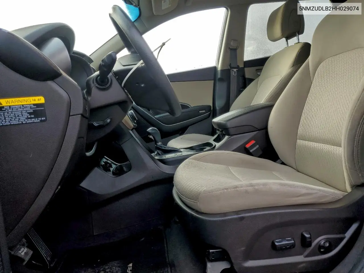 5NMZUDLB2HH029074 2017 Hyundai Santa Fe Sport