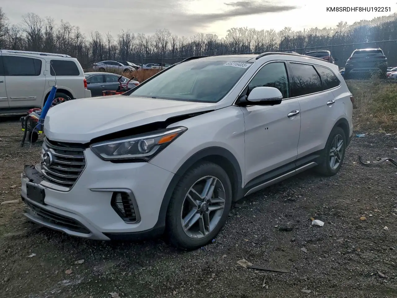 KM8SRDHF8HU192251 2017 Hyundai Santa Fe Se Ultimate