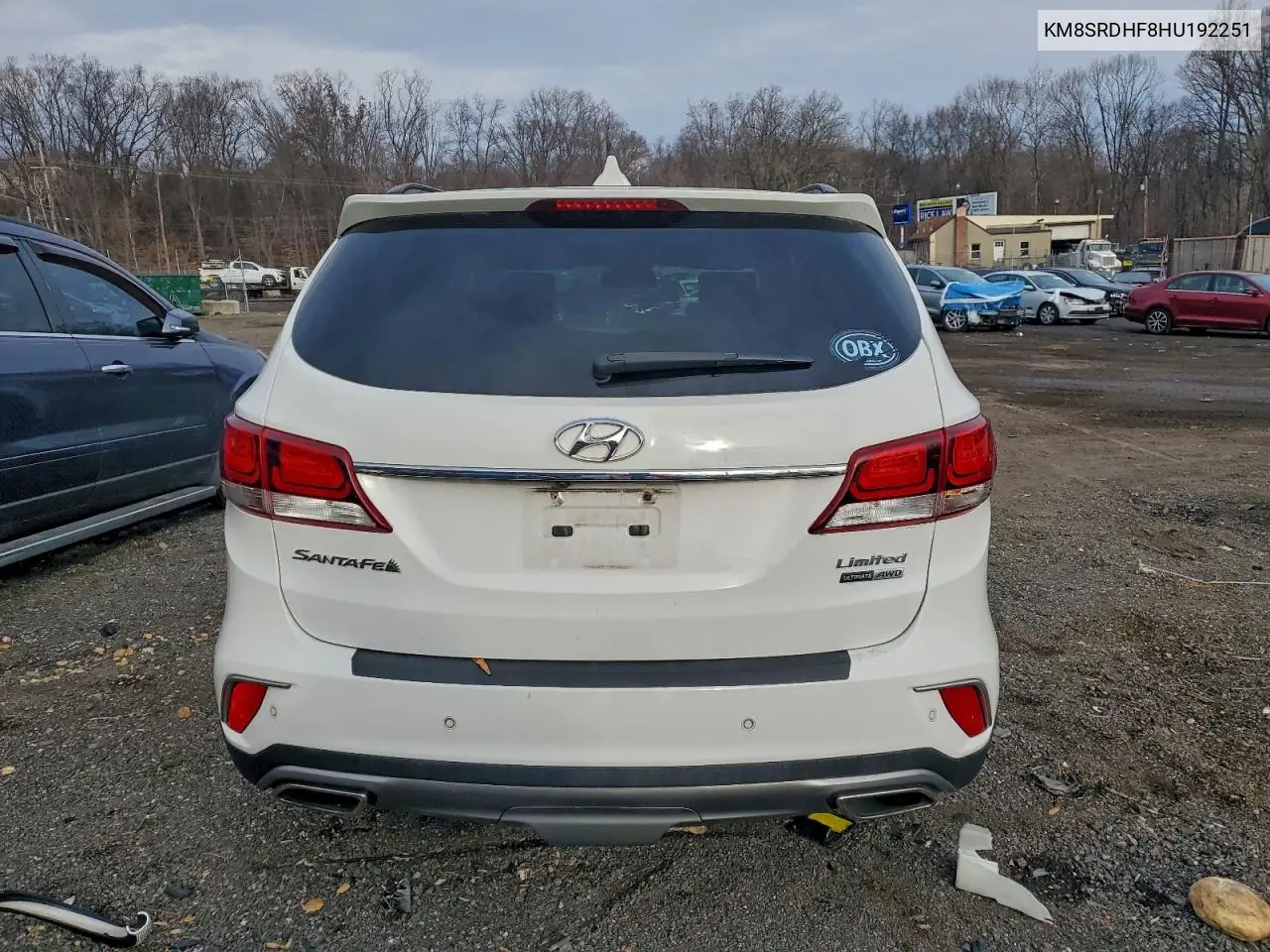 KM8SRDHF8HU192251 2017 Hyundai Santa Fe Se Ultimate