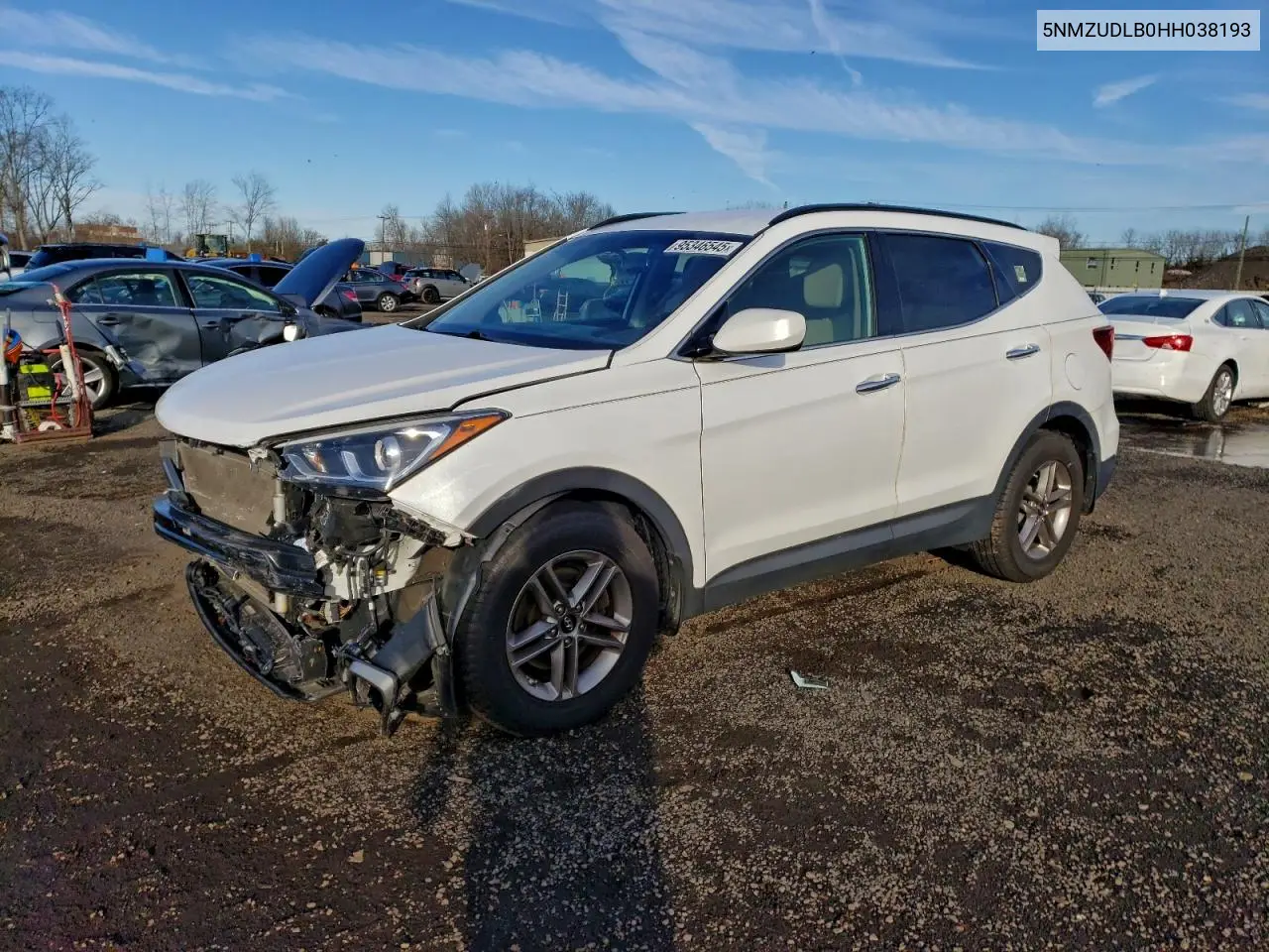 5NMZUDLB0HH038193 2017 Hyundai Santa Fe Sport