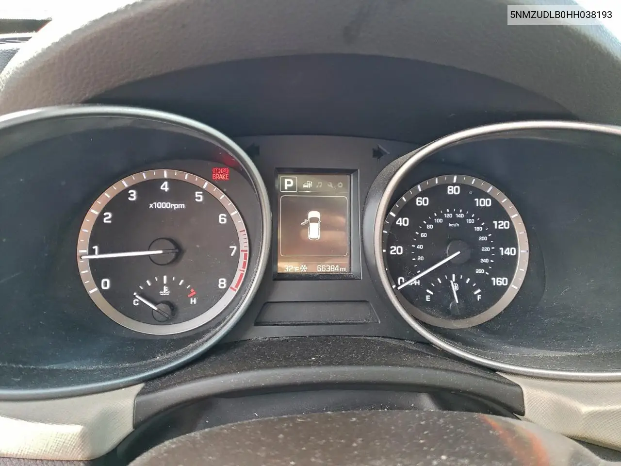 5NMZUDLB0HH038193 2017 Hyundai Santa Fe Sport