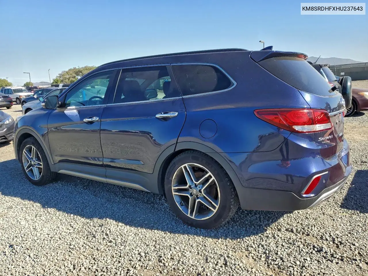 KM8SRDHFXHU237643 2017 Hyundai Santa Fe Se Ultimate