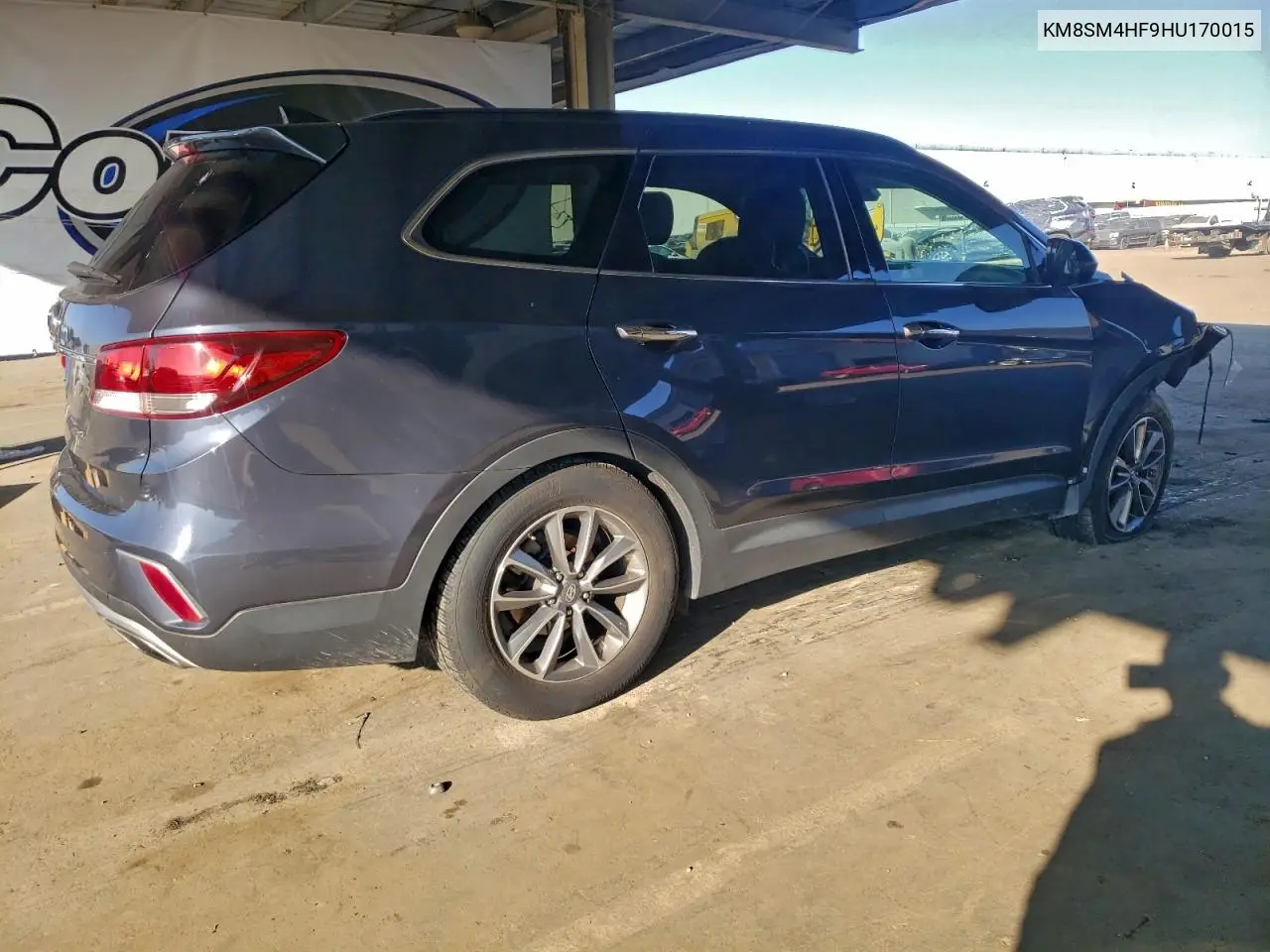 KM8SM4HF9HU170015 2017 Hyundai Santa Fe Se