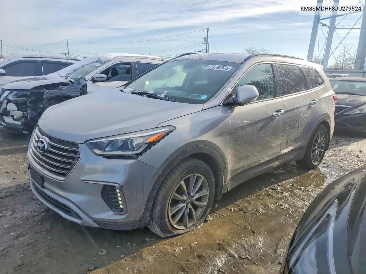 KM8SMDHF8JU279524 2018 Hyundai Santa Fe Se