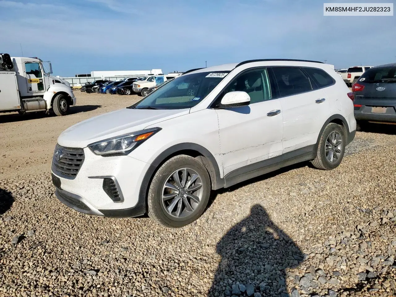 KM8SM4HF2JU282323 2018 Hyundai Santa Fe Se