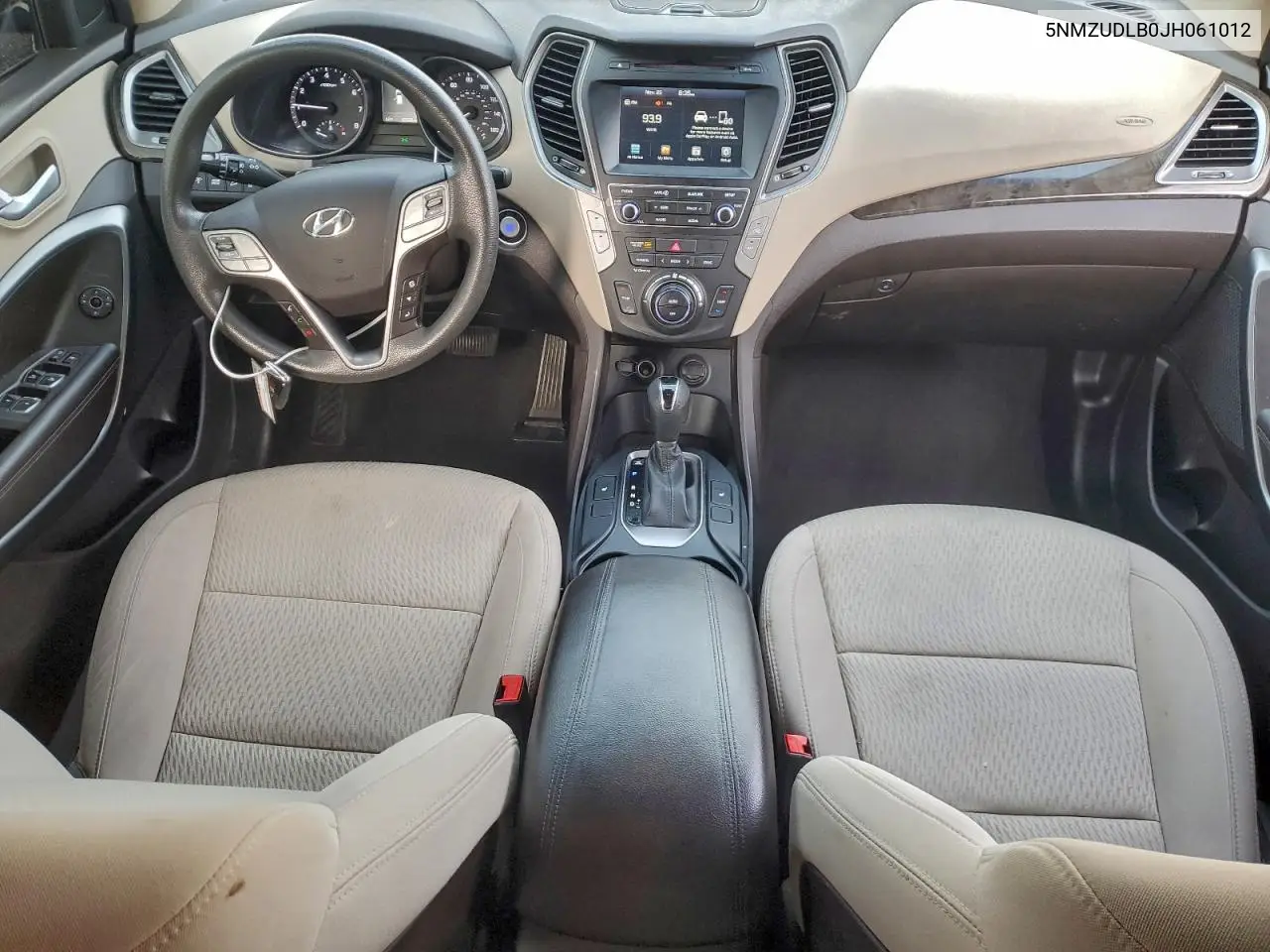 5NMZUDLB0JH061012 2018 Hyundai Santa Fe Sport