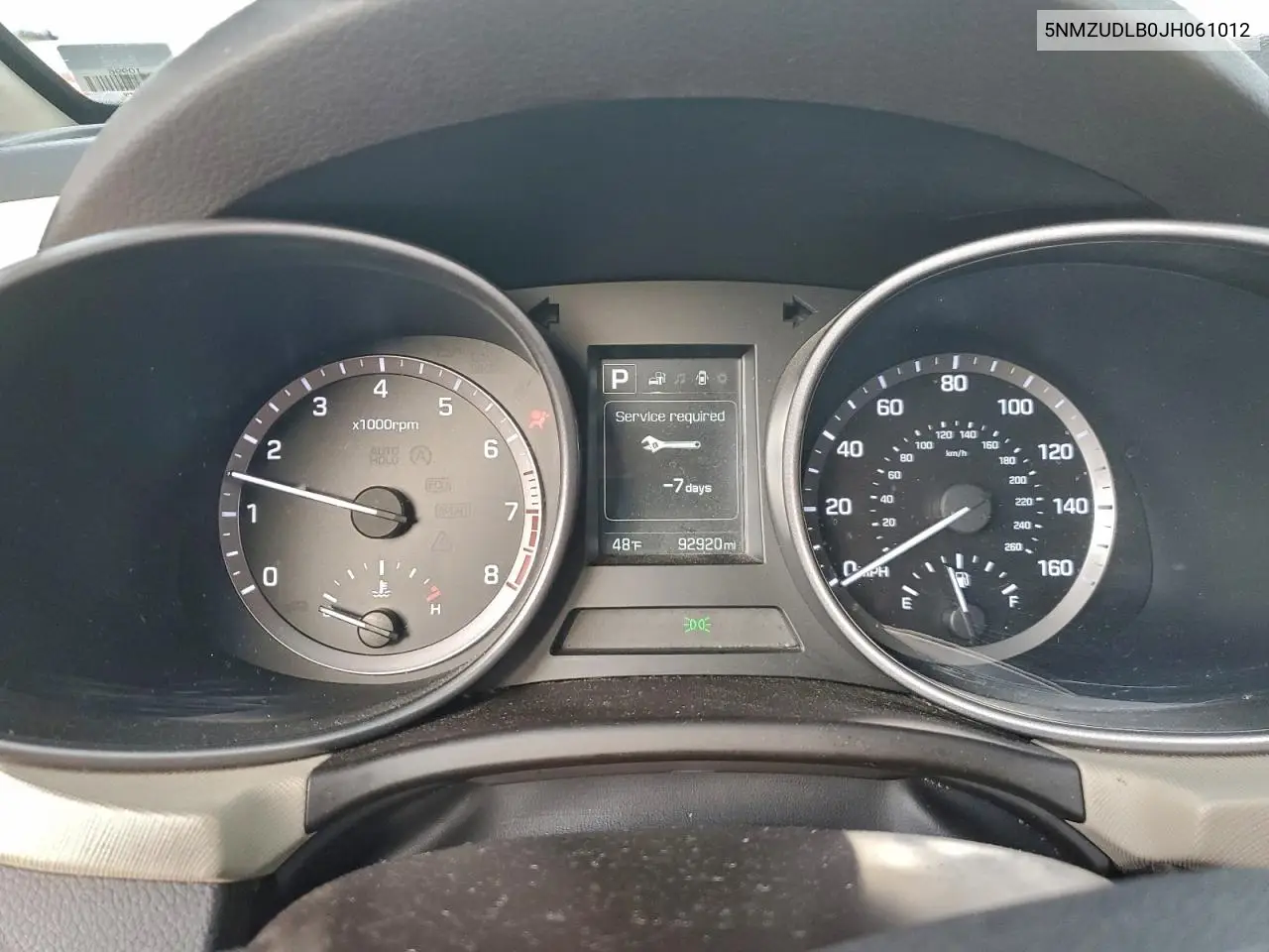 5NMZUDLB0JH061012 2018 Hyundai Santa Fe Sport