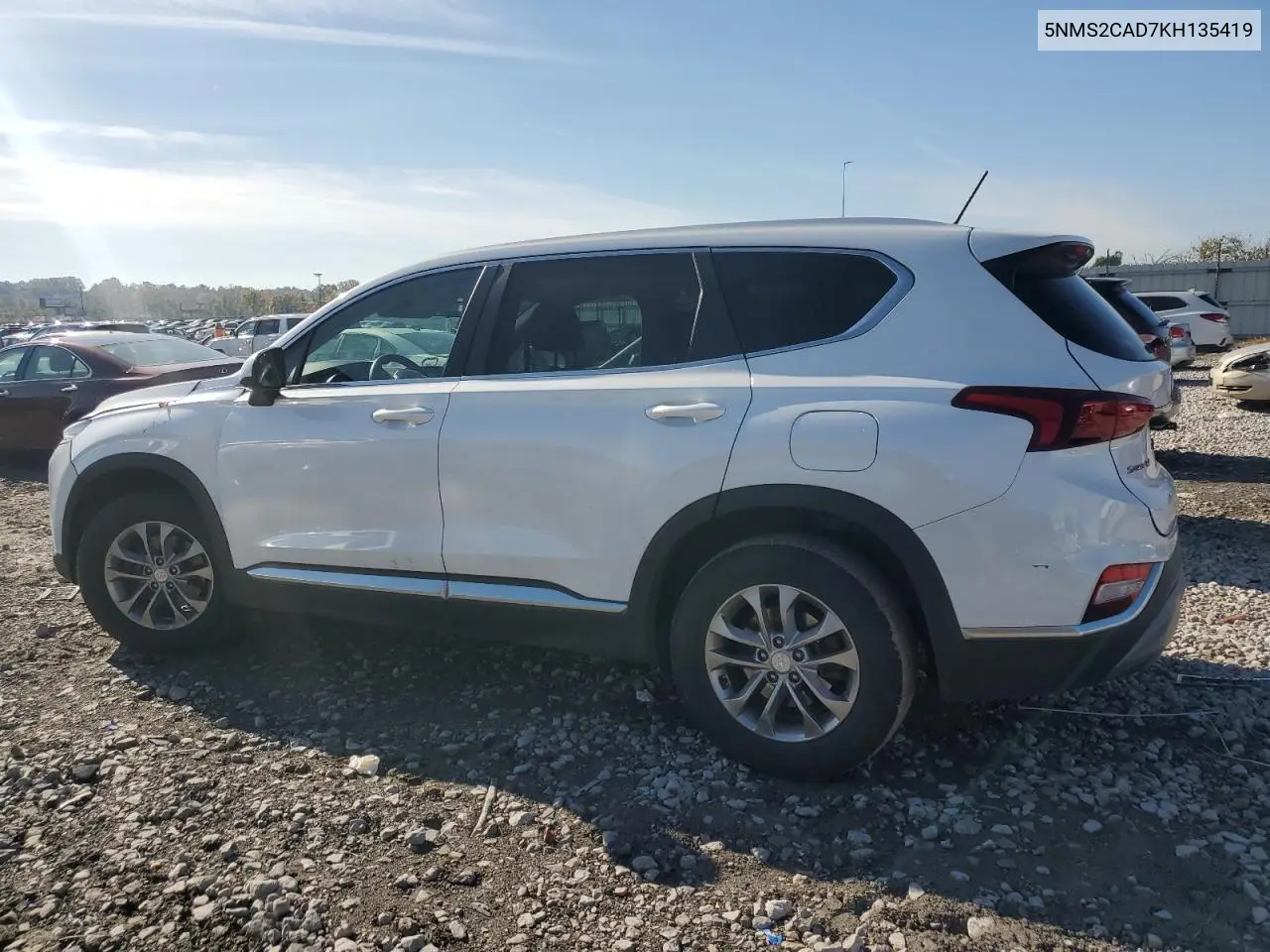 5NMS2CAD7KH135419 2019 Hyundai Santa Fe Se