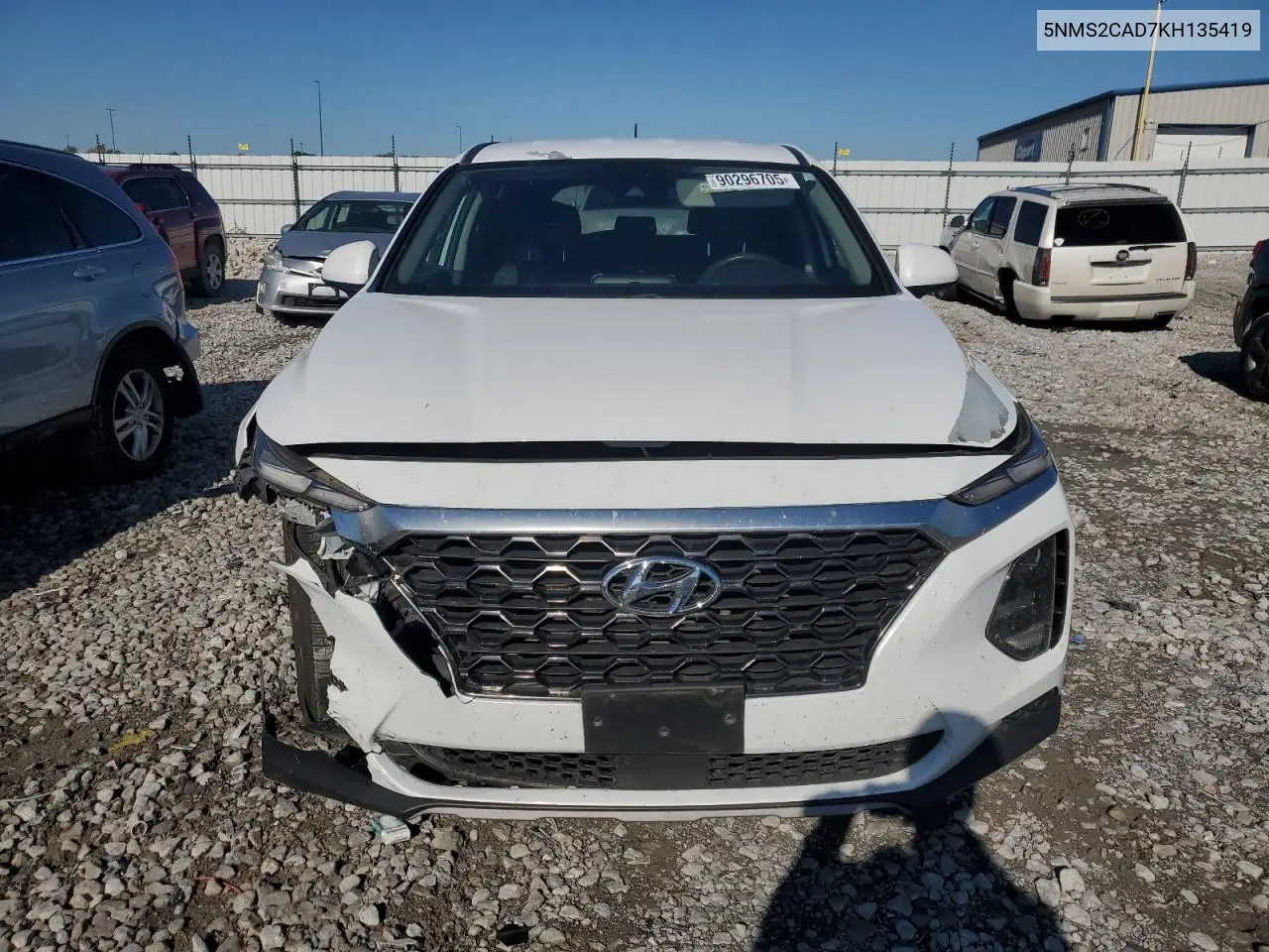 5NMS2CAD7KH135419 2019 Hyundai Santa Fe Se