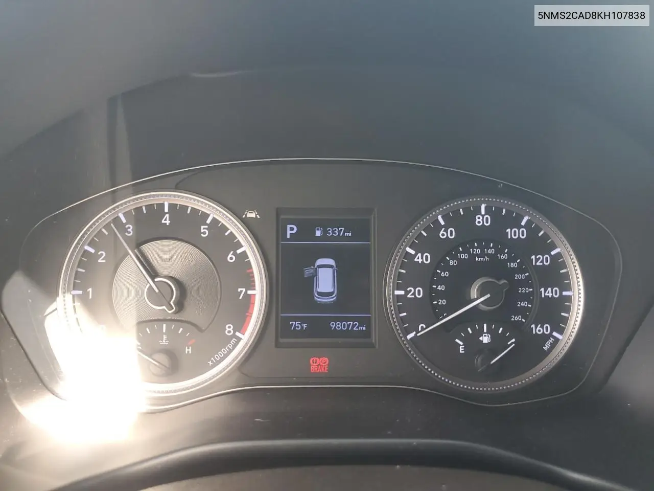 5NMS2CAD8KH107838 2019 Hyundai Santa Fe Se