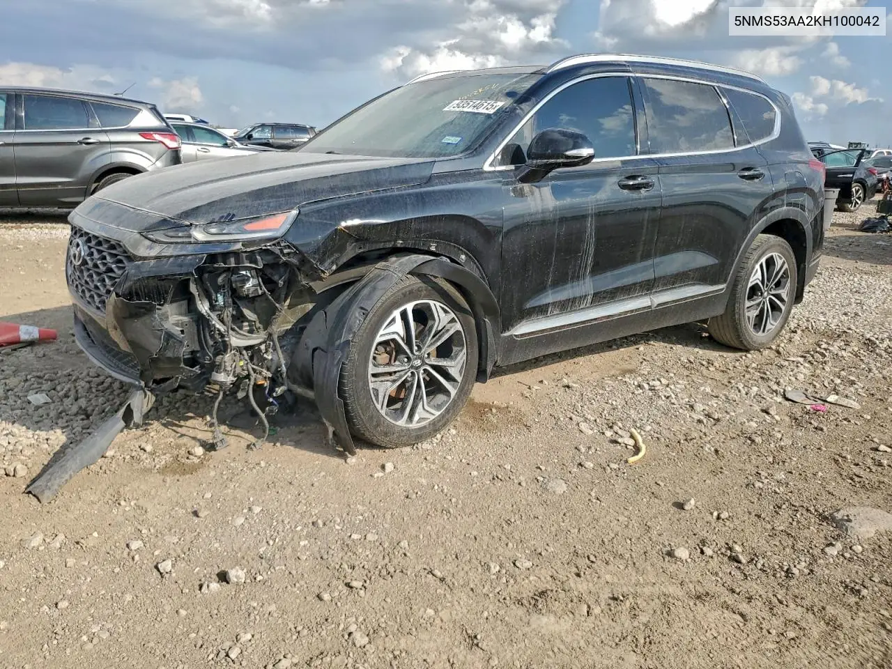5NMS53AA2KH100042 2019 Hyundai Santa Fe Limited