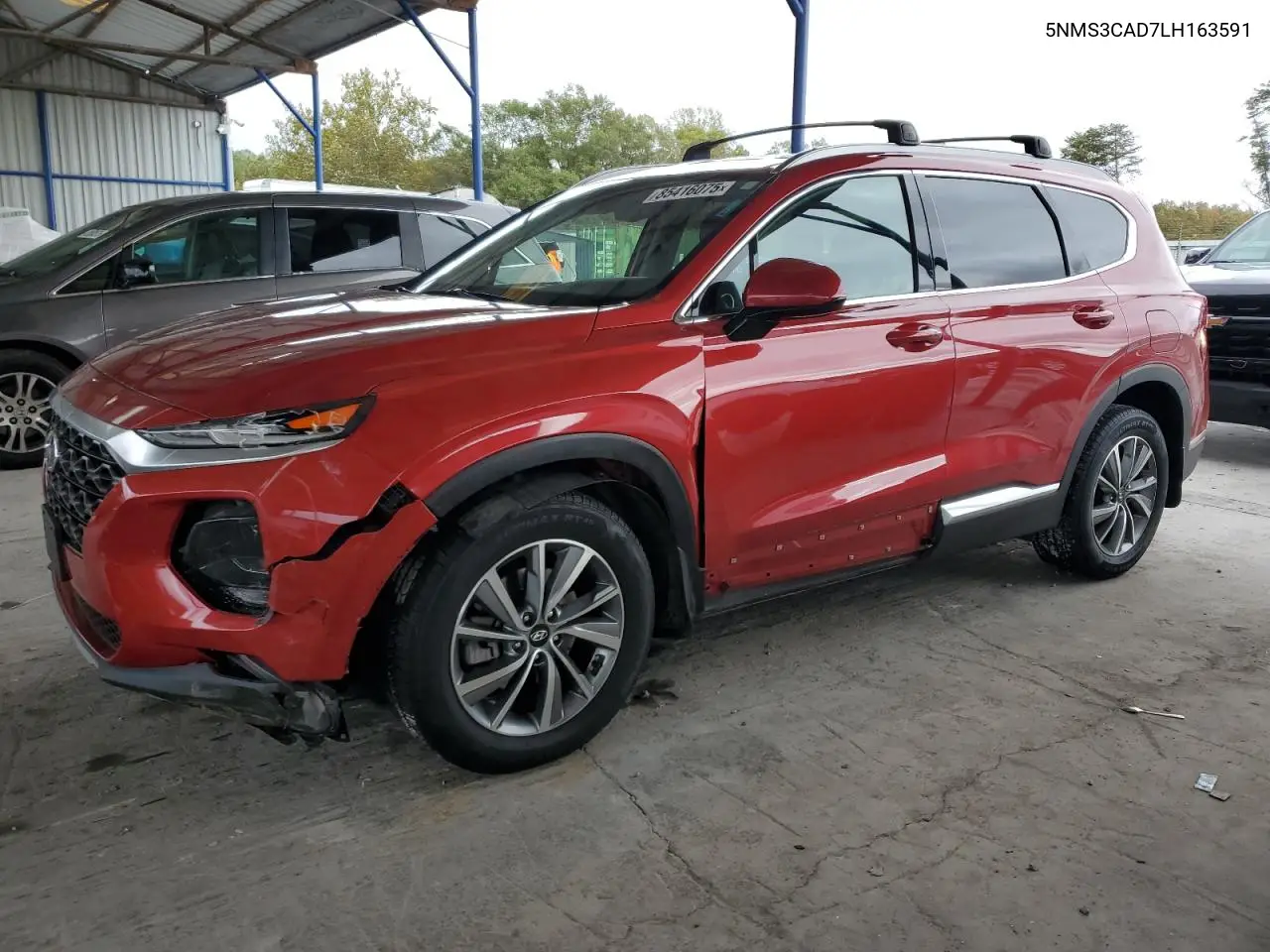 5NMS3CAD7LH163591 2020 Hyundai Santa Fe Sel