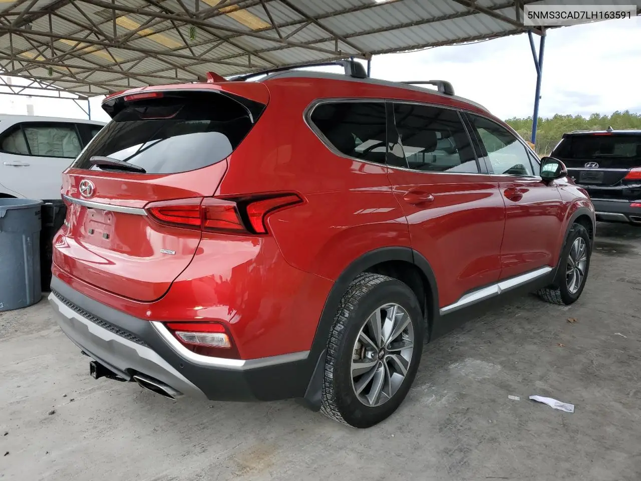 5NMS3CAD7LH163591 2020 Hyundai Santa Fe Sel