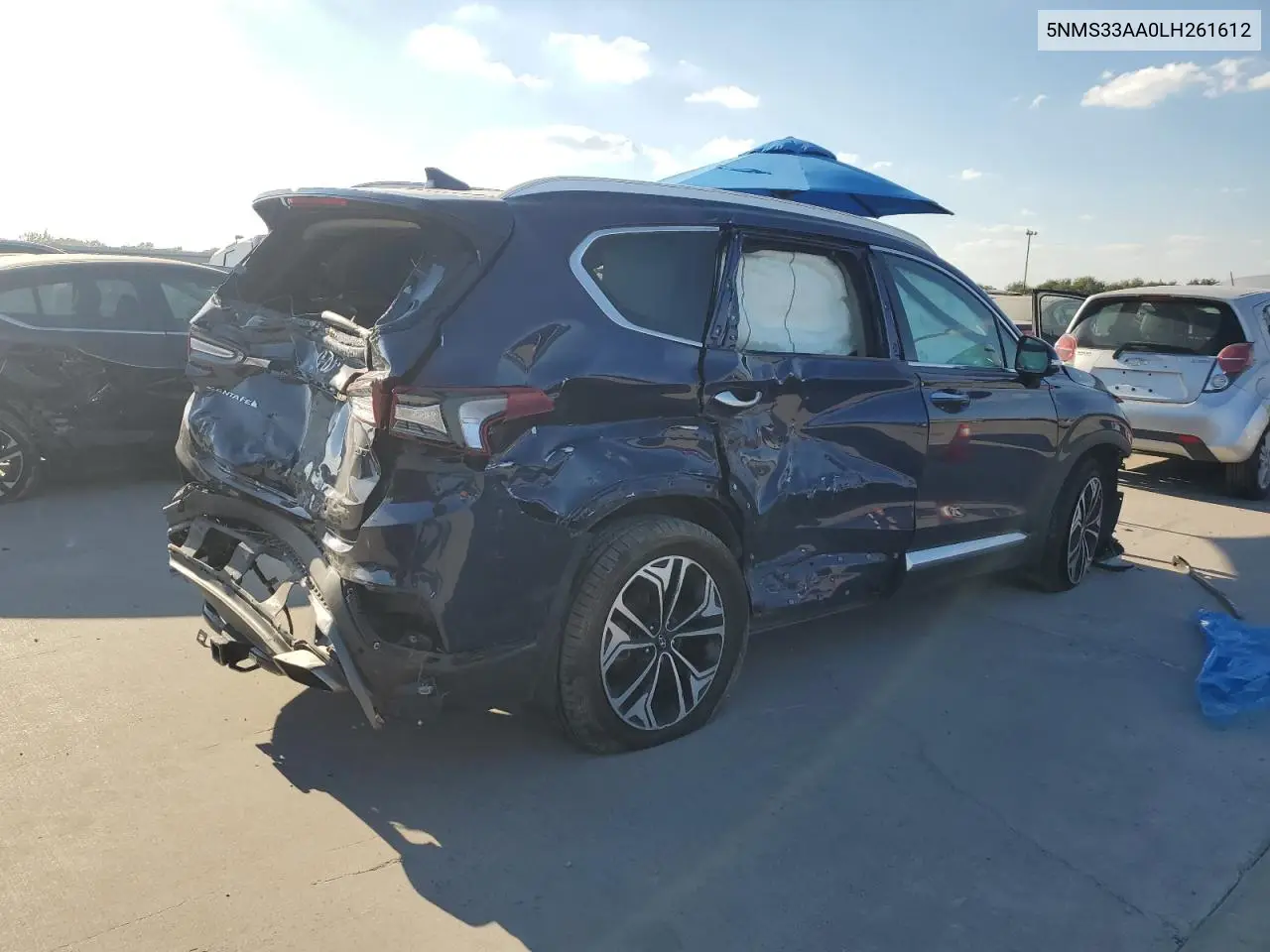 5NMS33AA0LH261612 2020 Hyundai Santa Fe Sel
