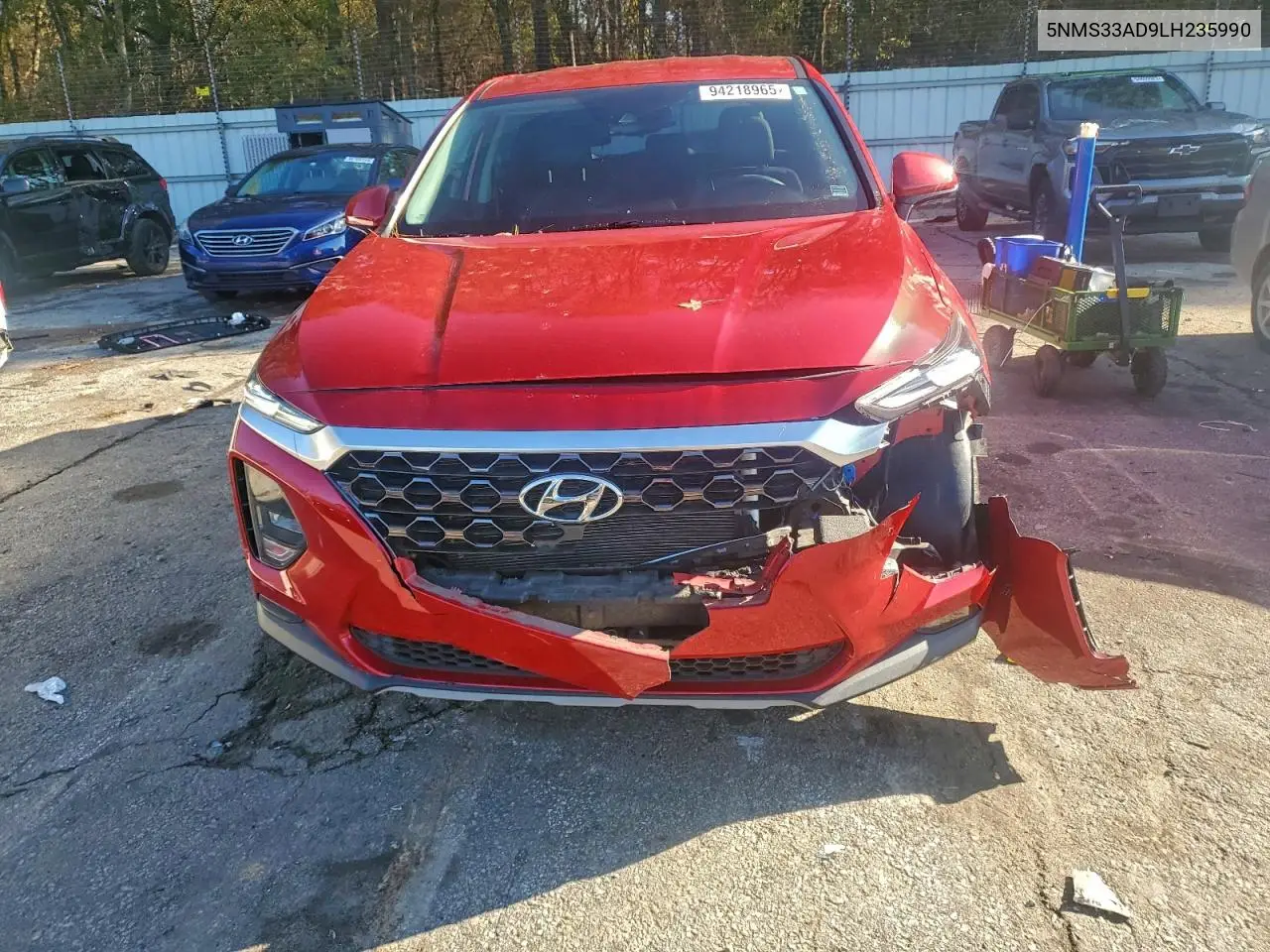 5NMS33AD9LH235990 2020 Hyundai Santa Fe Sel