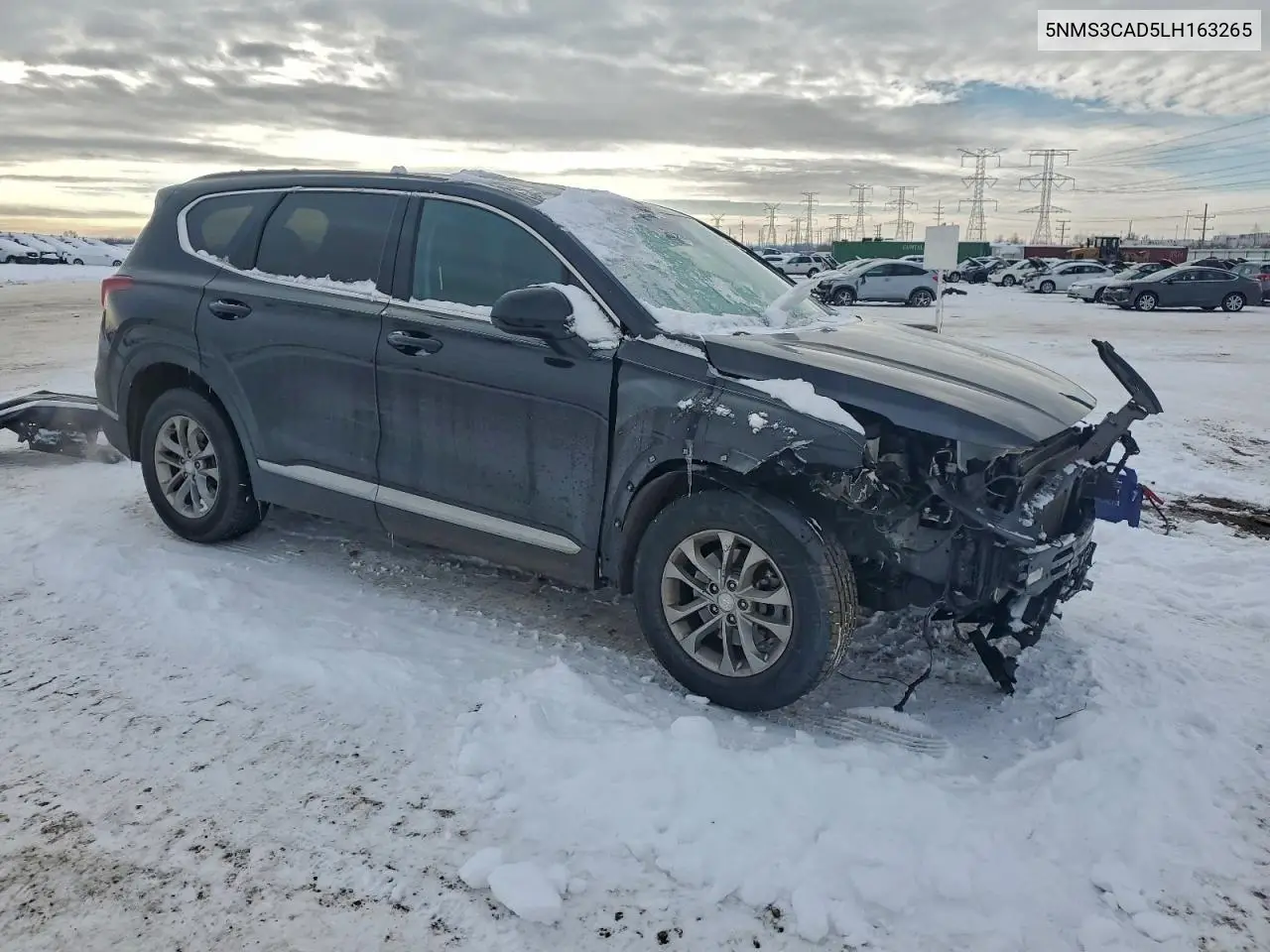 5NMS3CAD5LH163265 2020 Hyundai Santa Fe Sel
