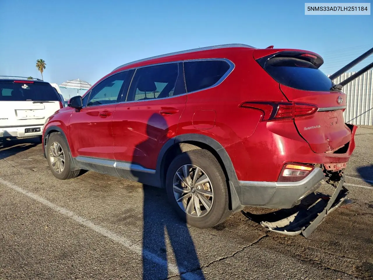 5NMS33AD7LH251184 2020 Hyundai Santa Fe Sel