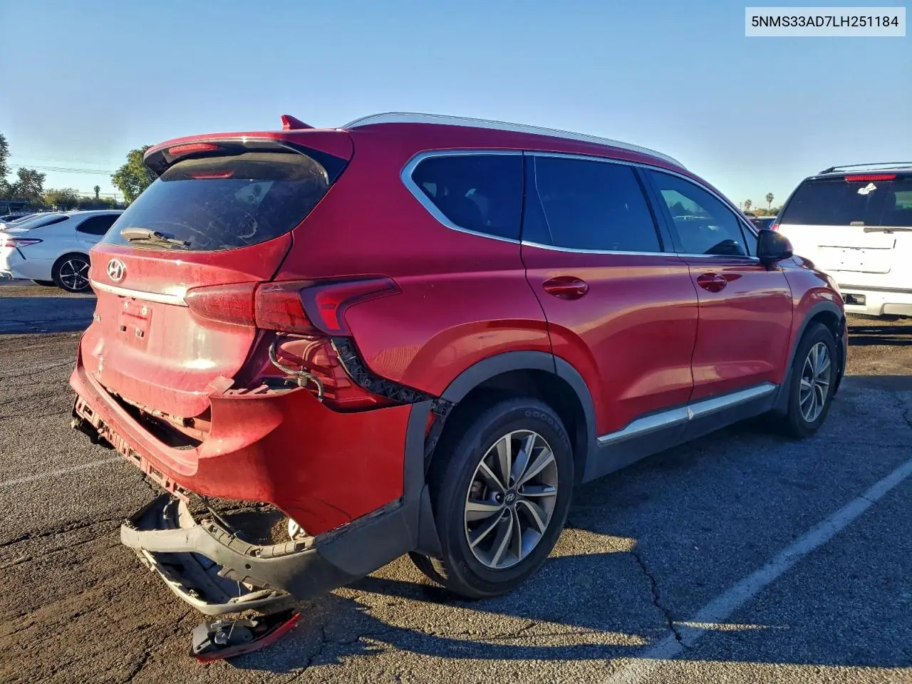 5NMS33AD7LH251184 2020 Hyundai Santa Fe Sel