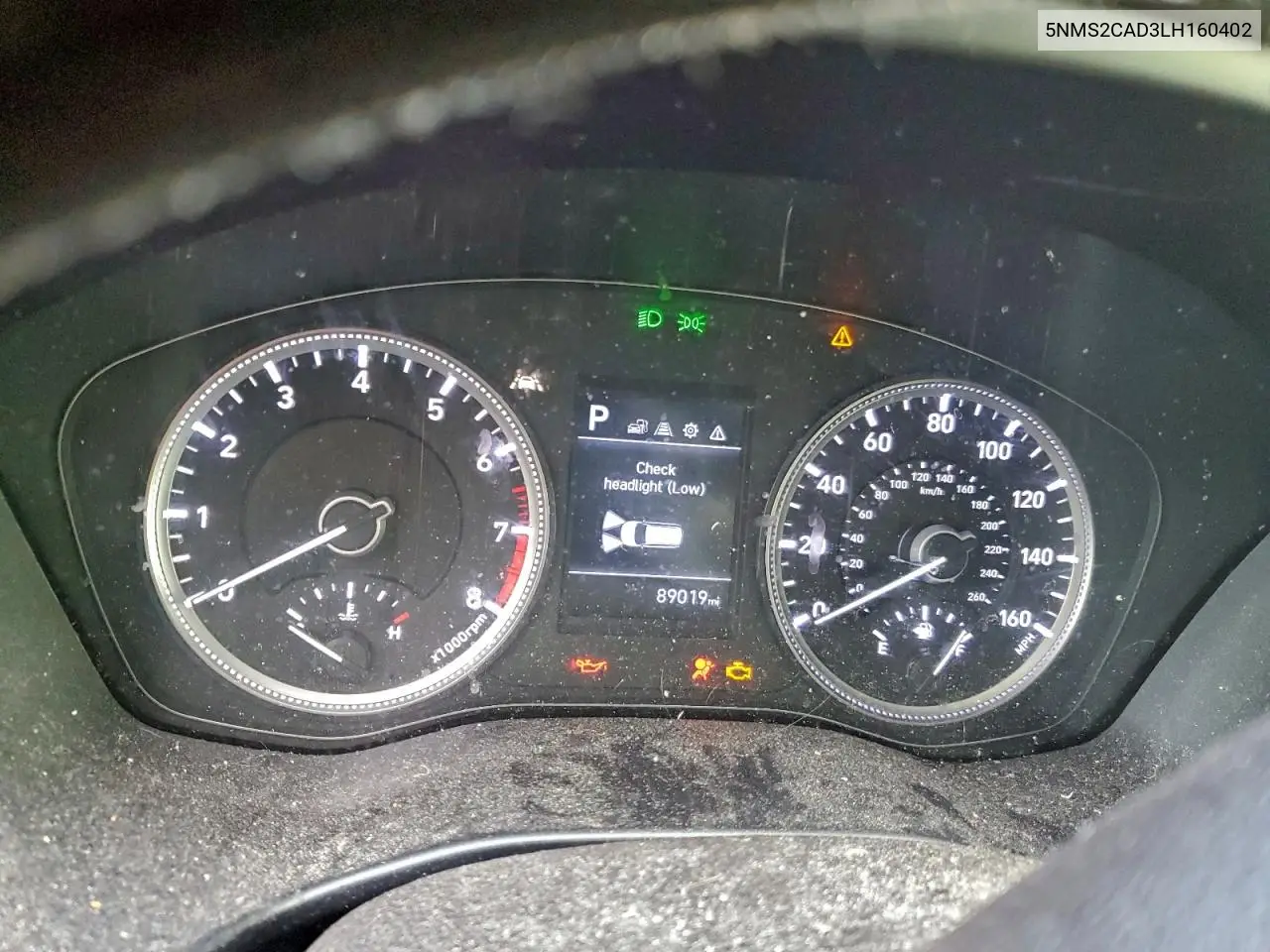 5NMS2CAD3LH160402 2020 Hyundai Santa Fe Se