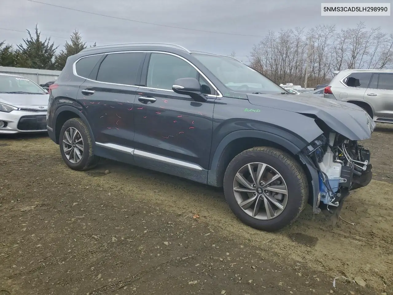 5NMS3CAD5LH298990 2020 Hyundai Santa Fe Sel