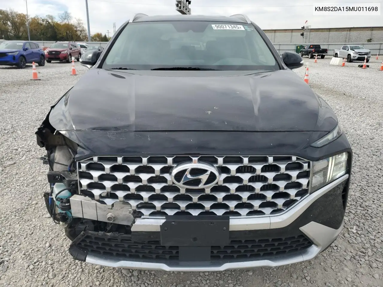 KM8S2DA15MU011698 2021 Hyundai Santa Fe Blue