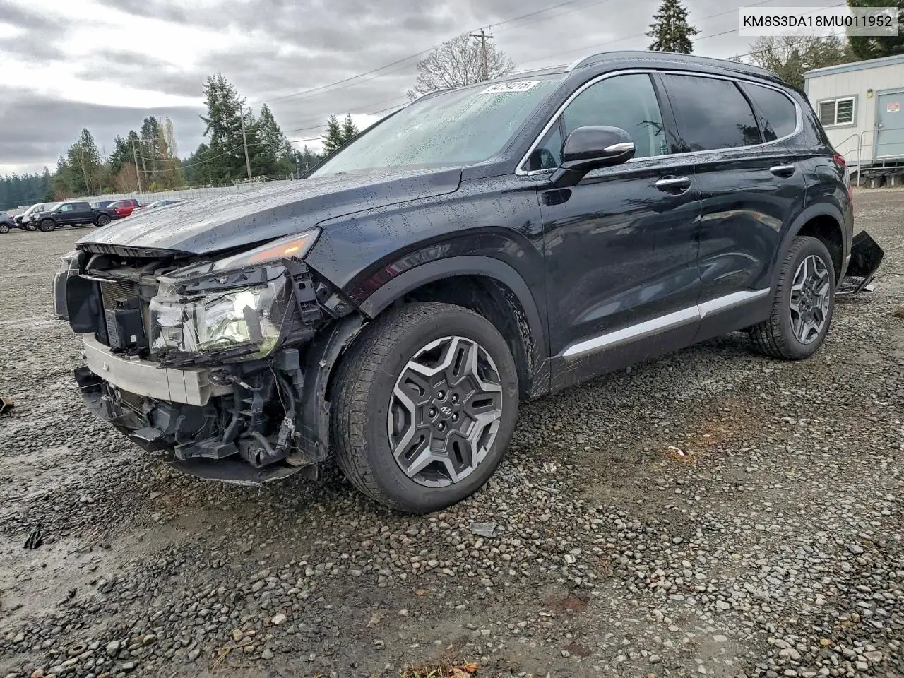 KM8S3DA18MU011952 2021 Hyundai Santa Fe Sel Premium