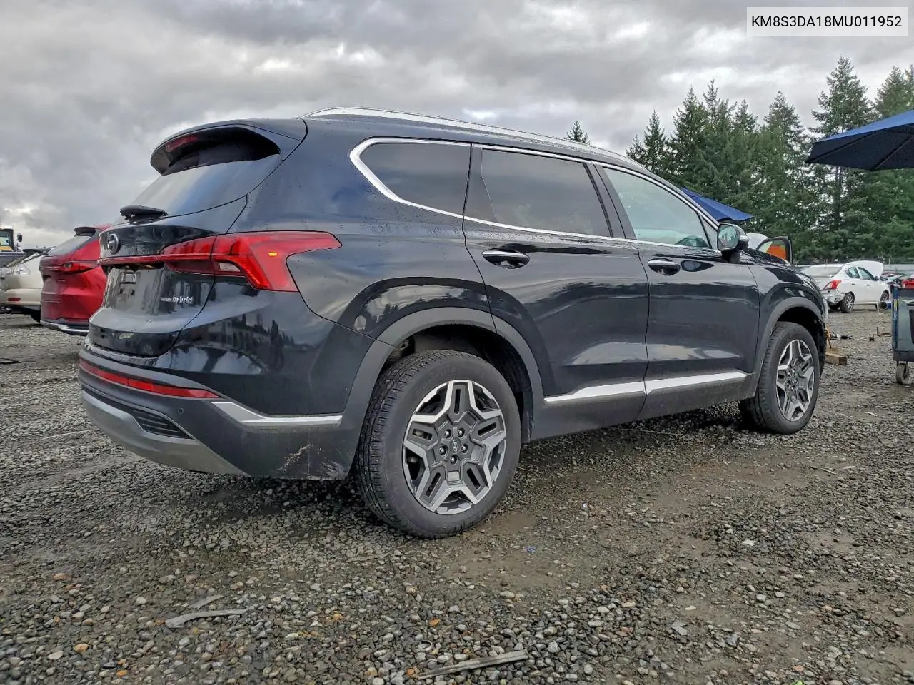 KM8S3DA18MU011952 2021 Hyundai Santa Fe Sel Premium